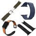 Set 4 Curele iUni compatibile cu Apple Watch 1/2/3/4/5/6/7, 42mm, Bleumarin, Negru, Maro, Verde